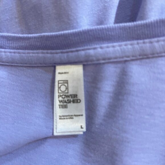 Raquet & Jog vgt Purple T-Shirt Top L Women's Double-Sided Y2K Casual Cotton - Picture 6 of 7